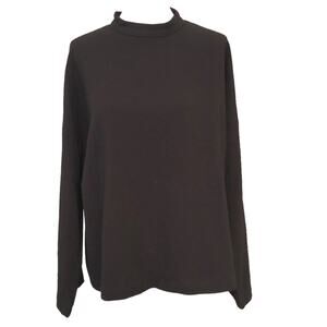 Madewell Black Blouse Long-sleeve Top Size Medium